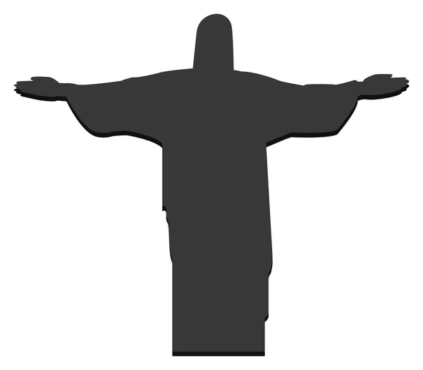 Chrystusa Odkupiciela w Rio de janeiro ilustrowany na białym tle — Zdjęcie stockowe