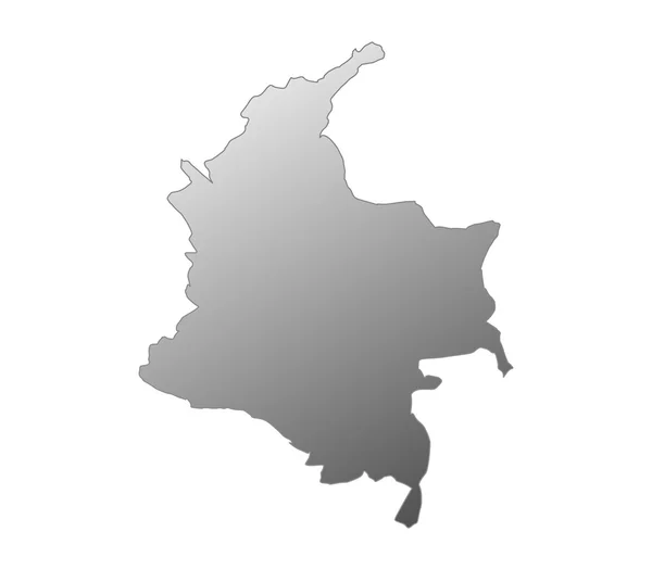 Mappa di colombia illustrata — Foto Stock