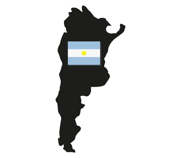 Карта Аргентина ілюстровані — стокове фото