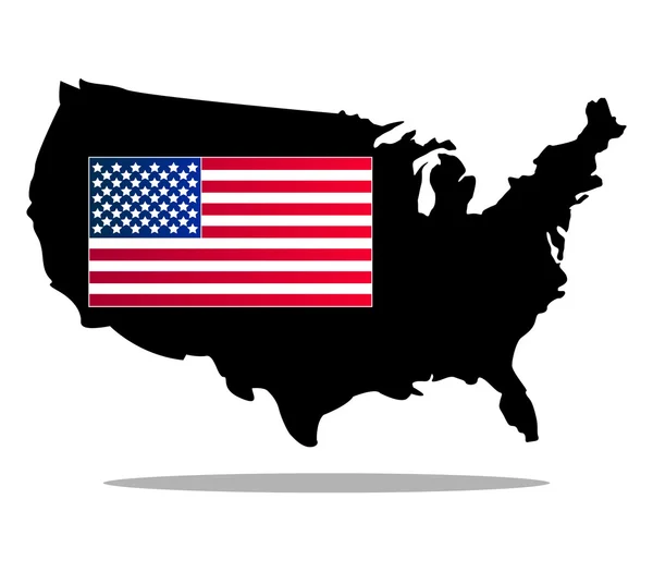 示されているアメリカ合衆国の地図 — ストック写真