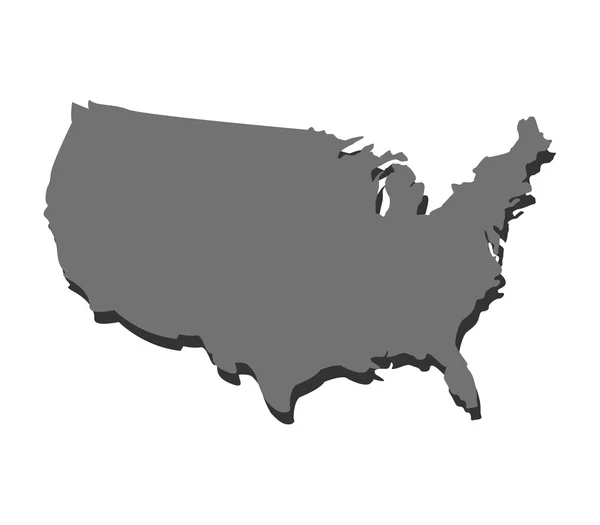 Map of the united states illustrated — Stock Photo, Image