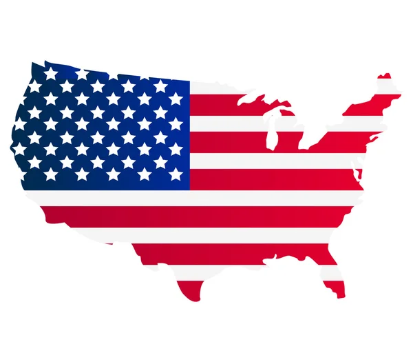 Karta över USA illustrerad — Stockfoto