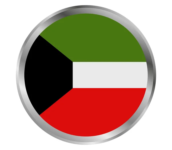 Vlajka Kuvajtu na bílém pozadí — Stock fotografie