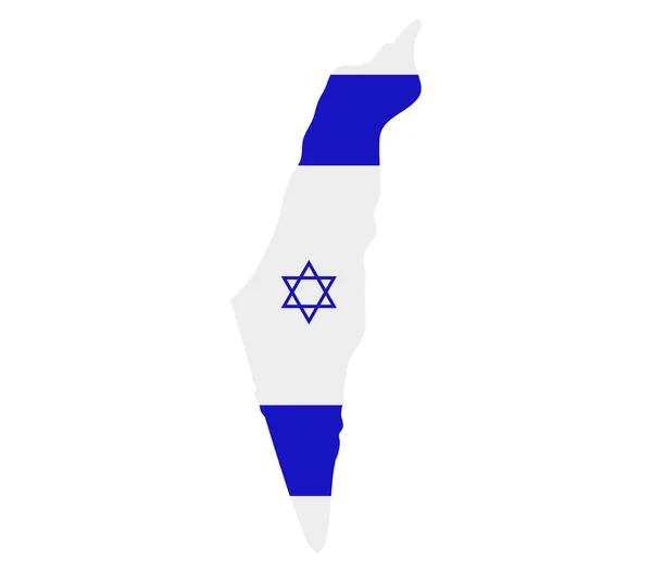 Mappa di Israele illustrata su sfondo bianco — Foto Stock