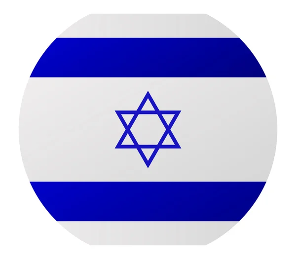 Флаг Израиля на белом фоне — стоковое фото