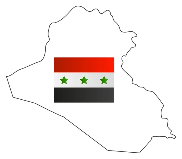 Illustrerad karta över Irak — Stockfoto