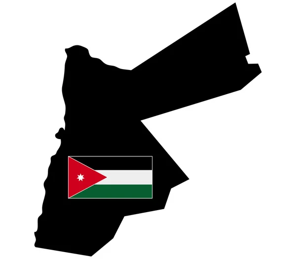 Χάρτης της Ιορδανίας εικονογραφημένα — Φωτογραφία Αρχείου