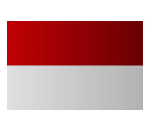 Ilustrované vlajka Indonésie — Stock fotografie