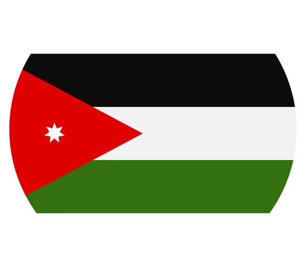 Flaggan av Jordanien illustrerad — Stockfoto