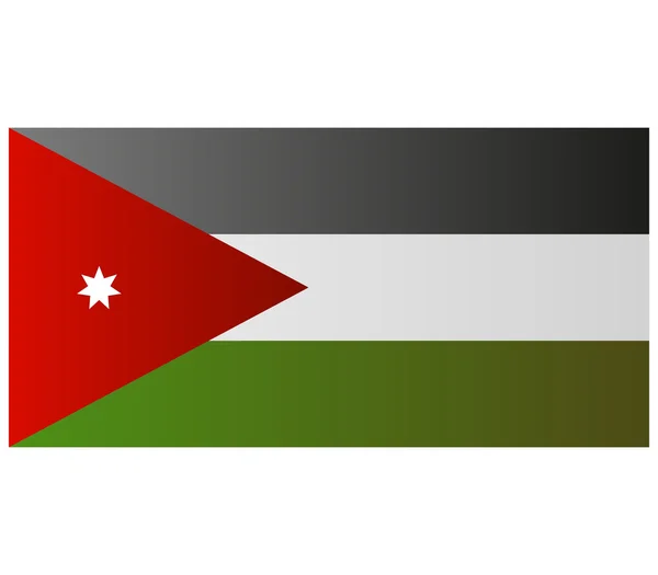 Vlag van Jordanië geïllustreerd — Stockfoto