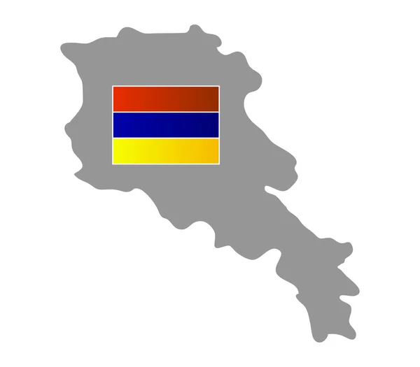 Mapa ilustrado de Arménia — Fotografia de Stock