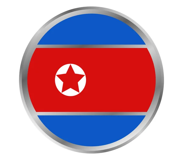 Bandeira da Coreia do Norte ilustrada — Fotografia de Stock