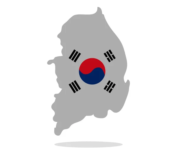 Mapę korea Południowa ilustrowane — Zdjęcie stockowe