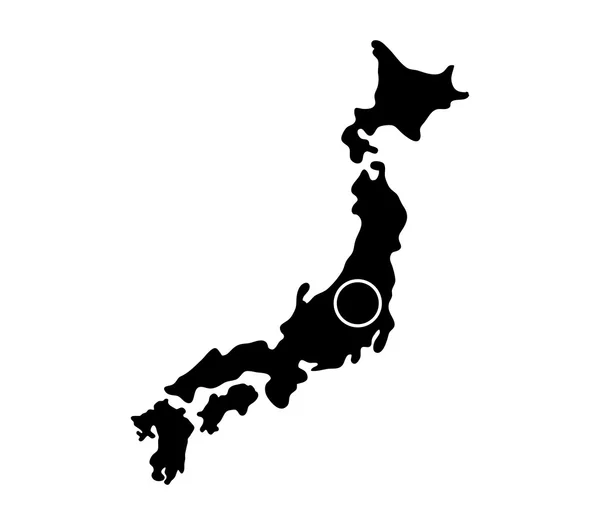 Ilustrovaná mapa Japonska — Stock fotografie