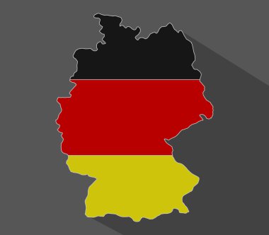 arka plan üzerinde gösterilen Almanya Haritası