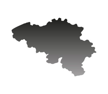 Beyaz bir arka plan üzerinde resimli Belçika Haritası