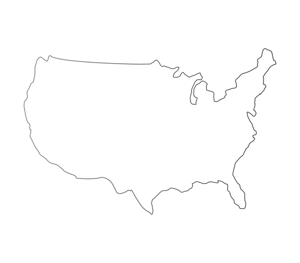 Mapa de los estados unidos ilustrado en el fondo — Foto de Stock