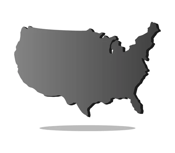Kaart van de Verenigde Staten geïllustreerd op achtergrond — Stockfoto