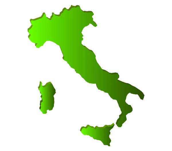 Map of Italy illustrated on background — Stock Photo, Image