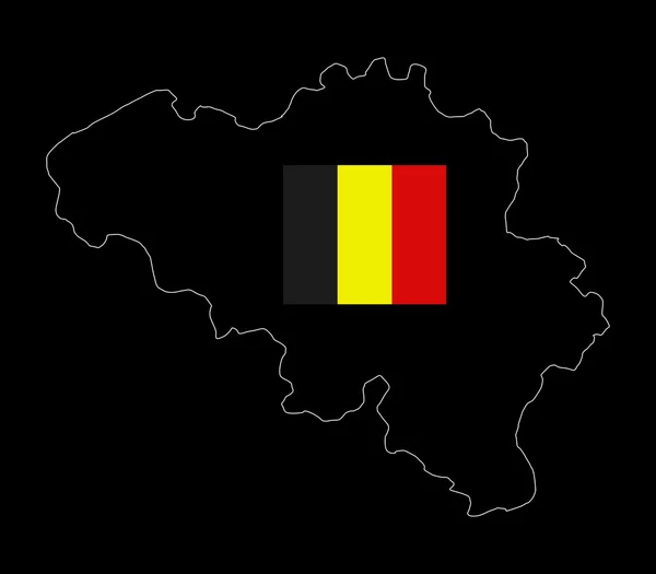 Belgien Landkarte auf weißem Hintergrund — Stockfoto