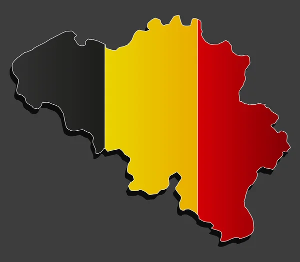 Beyaz bir arka plan üzerinde resimli Belçika Haritası — Stok fotoğraf