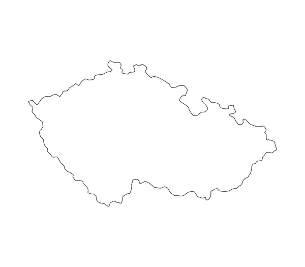 Kaart van de Tsjechische Republiek geïllustreerd op een witte achtergrond — Stockfoto