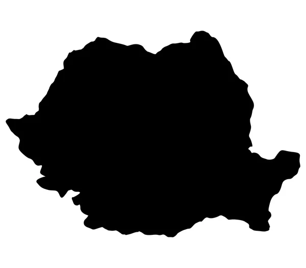 Karta över Rumänien illustreras på vit bakgrund — Stockfoto
