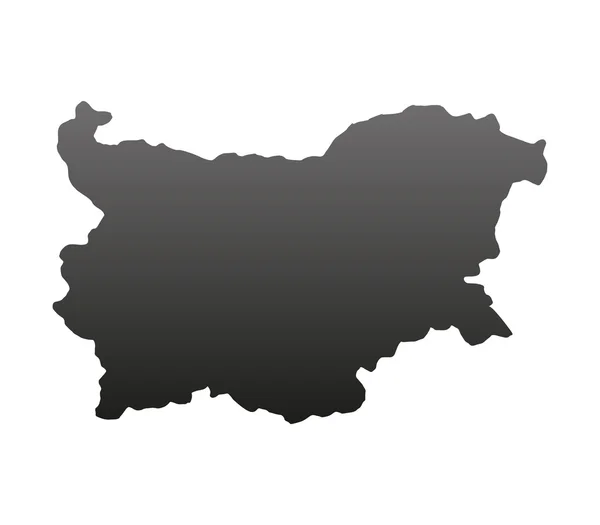 Mappa della bulgaria illustrata su sfondo bianco — Foto Stock