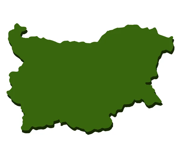 Mapa de bulgaria ilustrado sobre um fundo branco — Fotografia de Stock