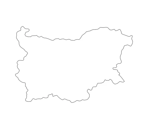 Mapa de bulgaria ilustrado sobre um fundo branco — Fotografia de Stock