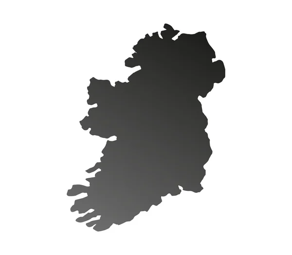 Carte d'Irlande illustrée sur un fond blanc — Photo