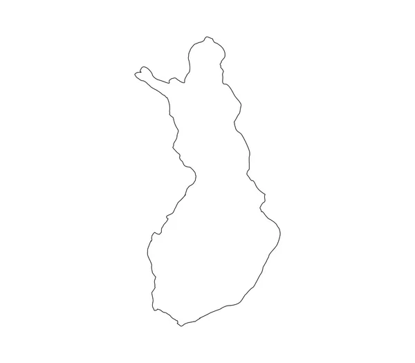 Mapa de finlandia ilustrado sobre un fondo blanco —  Fotos de Stock