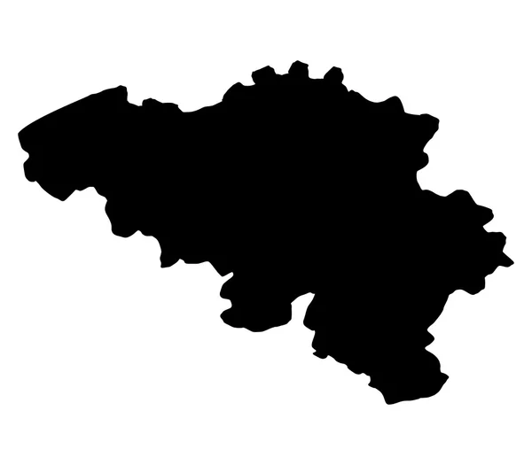 Belgien karta illustreras på vit bakgrund — Stockfoto