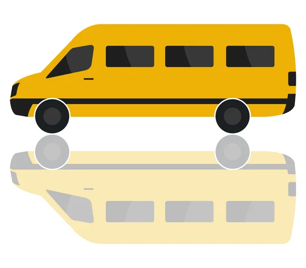 Значок школьного автобуса на белом фоне — стоковое фото