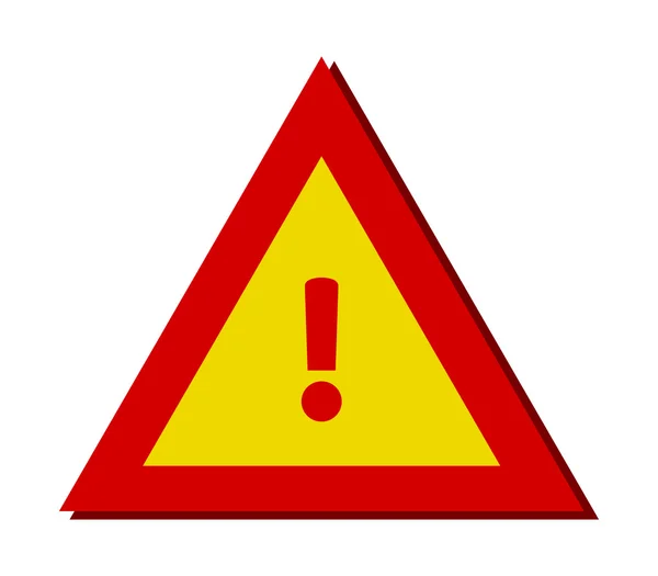 Warning traffic sign illustrated — Stock Photo, Image