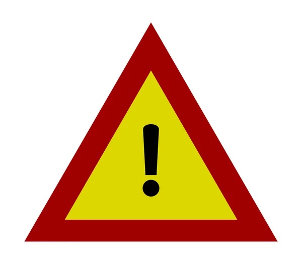 Warning traffic sign illustrated — Stock Photo, Image