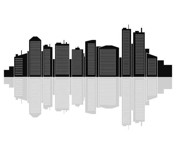 City skyline on a white background — Stock Photo, Image