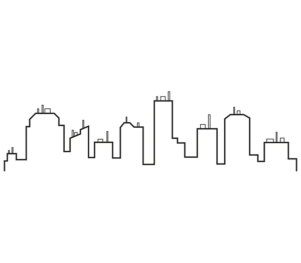 Panoramę miasta na białym tle — Zdjęcie stockowe