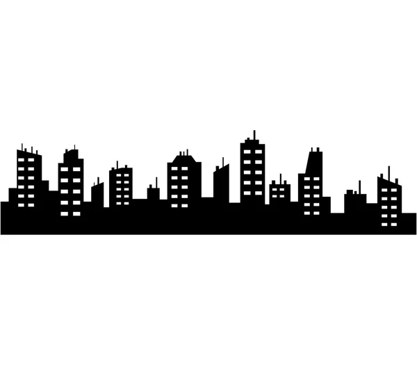 Panoramę miasta na białym tle — Zdjęcie stockowe