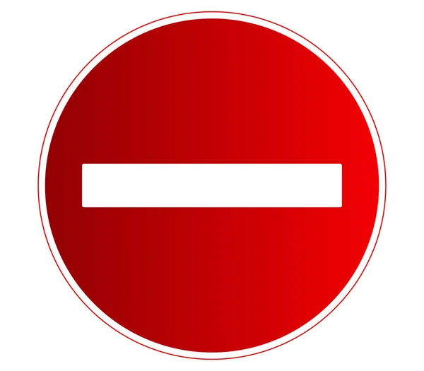 Žádný vstup dopravní značka na bílém pozadí — Stock fotografie