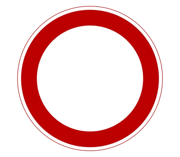 Proibição do sinal rodoviário ilustrada — Fotografia de Stock