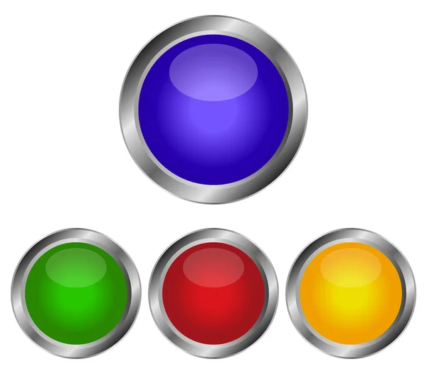 Zestaw ikon przycisków na białym tle — Zdjęcie stockowe