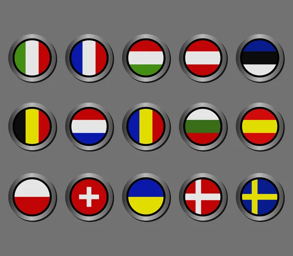 Set of Europe flags — Stock Photo, Image