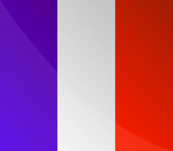Štít s vlajkou Francie — Stock fotografie