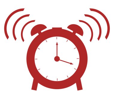 Resimli ve renkli çalar saat simgesi