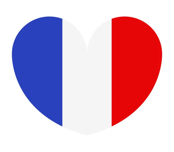 Corazón francia ilustrado y coloreado — Foto de Stock