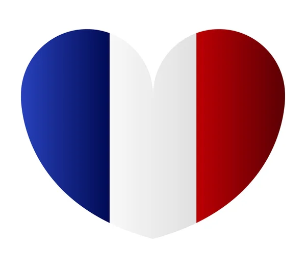 Hjärta Frankrike illustrerad och färgade — Stockfoto