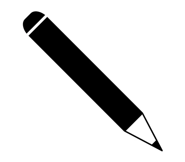 Ícone de lápis no fundo branco — Fotografia de Stock