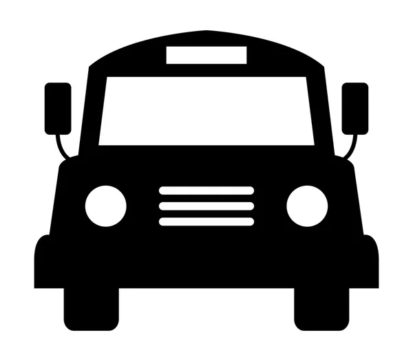 Ícone de ônibus escolar no fundo branco — Fotografia de Stock