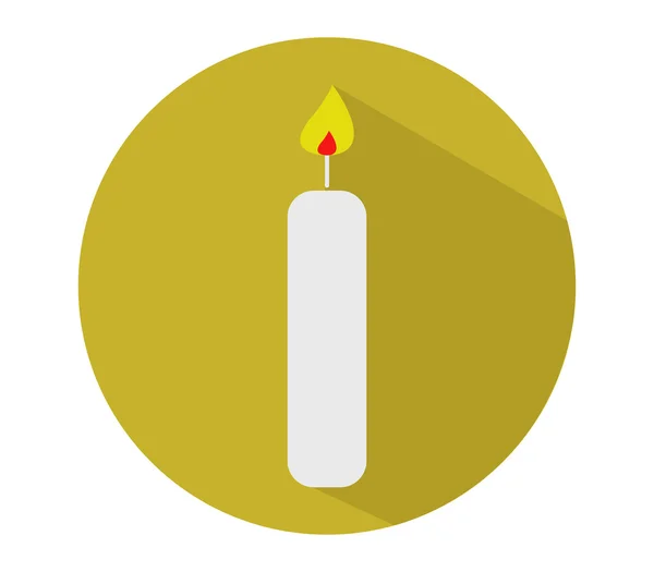 Icon illustrated and colored candle — Stock Photo, Image